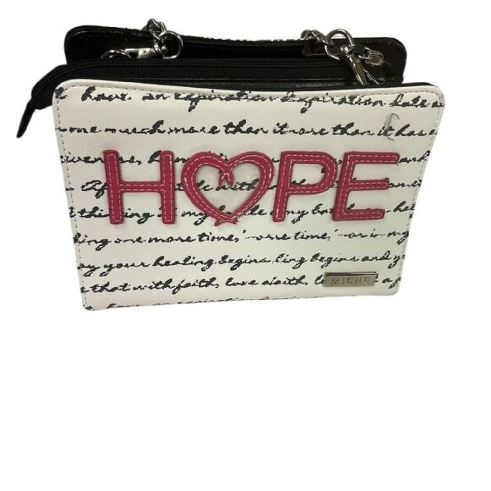 Miche Petite Hope Script Bag White with Removable Strap
